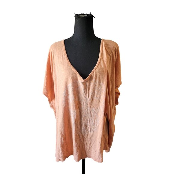 Torrid Relaxed Fit Dolman Sleeve Orange Oversized Top Size 4X Gothic Casual - Picture 1 of 6
